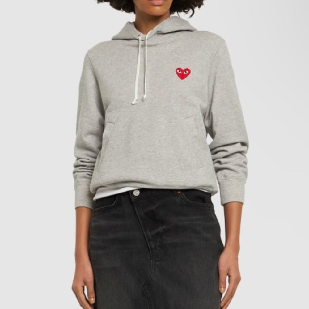 Comme des Garçons PLAY Grey Pullover Hoodie